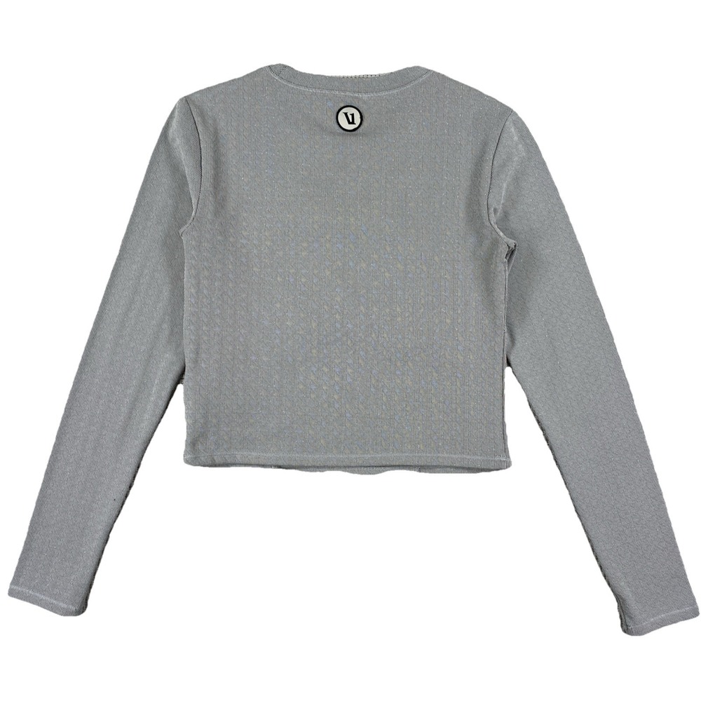 Vuori Textured Chilled Out Top Houndstooth Women's Small Gray - Picture 2 of 8
